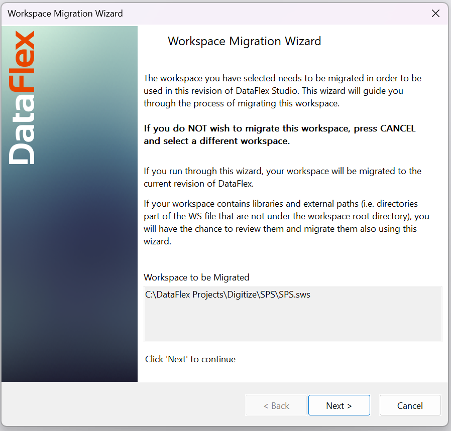 Dataflex Migraiton Wizard